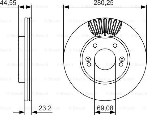 BOSCH 0 986 479 A12 - Тормозной диск autospares.lv