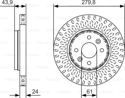 BOSCH 0 986 479 A85 - Тормозной диск autospares.lv