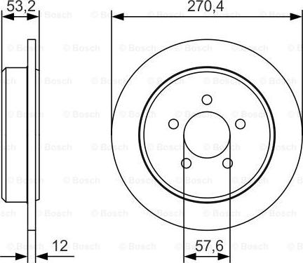 BOSCH 0 986 479 A80 - Тормозной диск autospares.lv