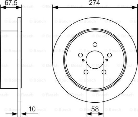 BOSCH 0 986 479 A82 - Тормозной диск autospares.lv