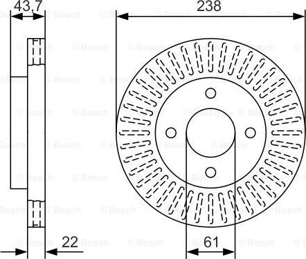 BOSCH 0 986 479 A87 - Тормозной диск autospares.lv