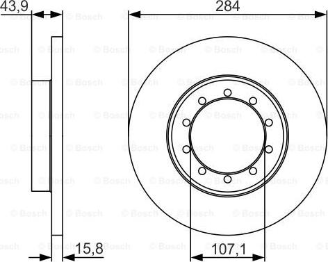 BOSCH 0 986 479 A34 - Тормозной диск autospares.lv