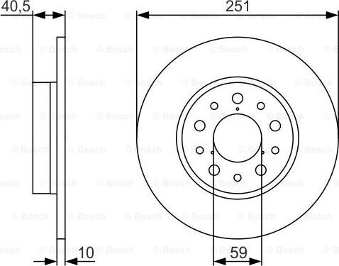 BOSCH 0 986 479 A37 - Тормозной диск autospares.lv