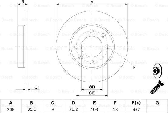 BOSCH 0 986 479 B40 - Тормозной диск autospares.lv