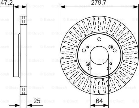 BOSCH 0 986 479 B01 - Тормозной диск autospares.lv