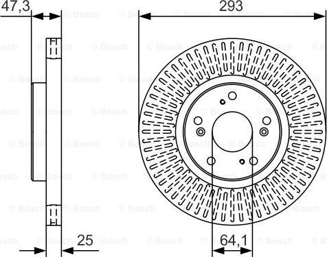 BOSCH 0 986 479 B02 - Тормозной диск autospares.lv