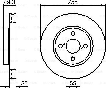 BOSCH 0 986 479 B70 - Тормозной диск autospares.lv