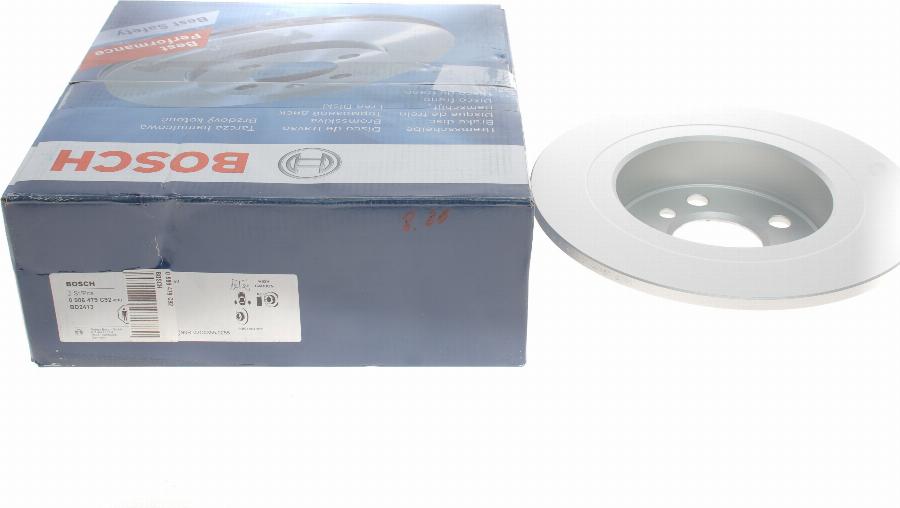 BOSCH 0 986 479 C92 - Тормозной диск autospares.lv