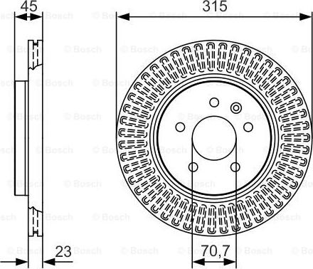 BOSCH 0 986 479 C46 - Тормозной диск autospares.lv