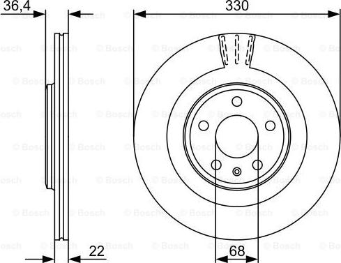 BOSCH 0 986 479 C86 - Тормозной диск autospares.lv