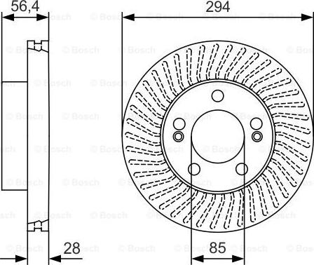 BOSCH 0 986 479 C31 - Тормозной диск autospares.lv