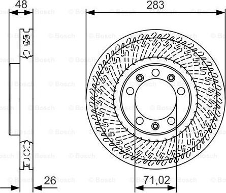 BOSCH 0 986 479 C33 - Тормозной диск autospares.lv