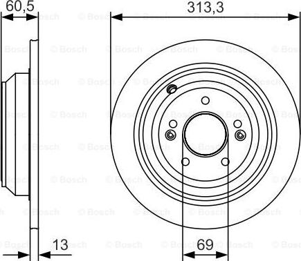 BOSCH 0 986 479 C27 - Тормозной диск autospares.lv