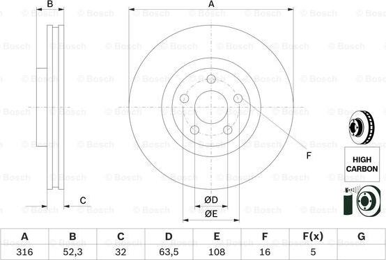 BOSCH 0 986 479 D48 - Тормозной диск autospares.lv