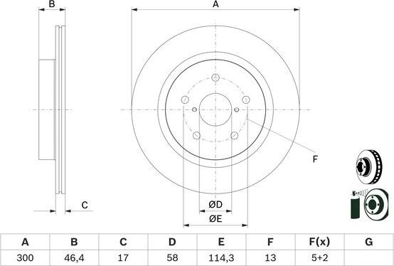 BOSCH 0 986 479 D64 - Тормозной диск autospares.lv