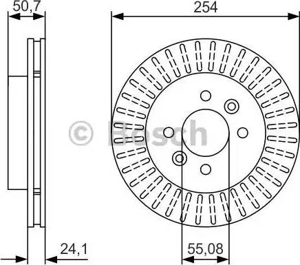 BOSCH 0 986 479 D03 - Тормозной диск autospares.lv