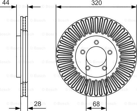 BOSCH 0 986 479 D19 - Тормозной диск autospares.lv