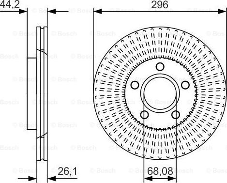 BOSCH 0 986 479 D15 - Тормозной диск autospares.lv