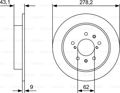 BOSCH 0 986 479 D34 - Тормозной диск autospares.lv