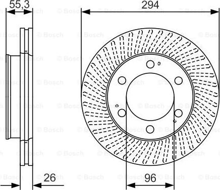 BOSCH 0 986 479 D33 - Тормозной диск autospares.lv