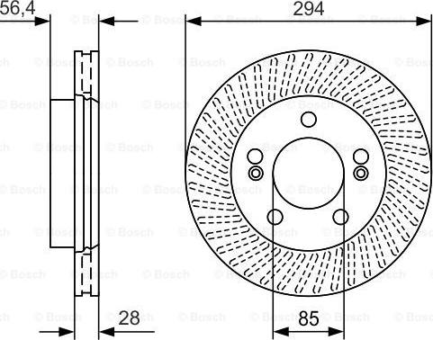 BOSCH 0 986 479 D32 - Тормозной диск autospares.lv