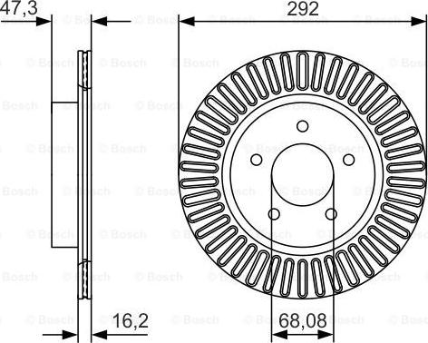 BOSCH 0 986 479 D20 - Тормозной диск autospares.lv