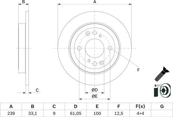 BOSCH 0 986 479 E95 - Тормозной диск autospares.lv