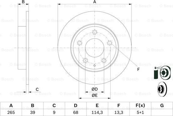 BOSCH 0 986 479 E54 - Тормозной диск autospares.lv