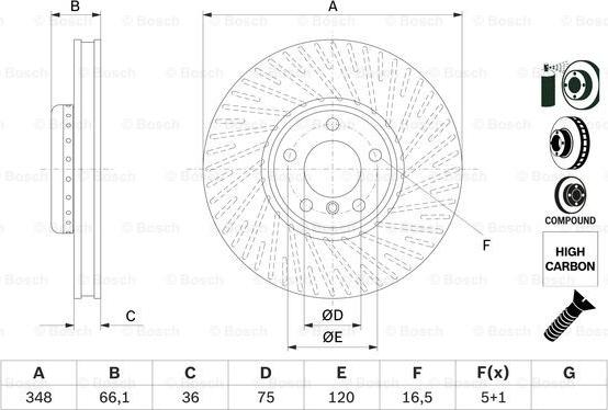 BOSCH 0 986 479 E18 - Тормозной диск autospares.lv