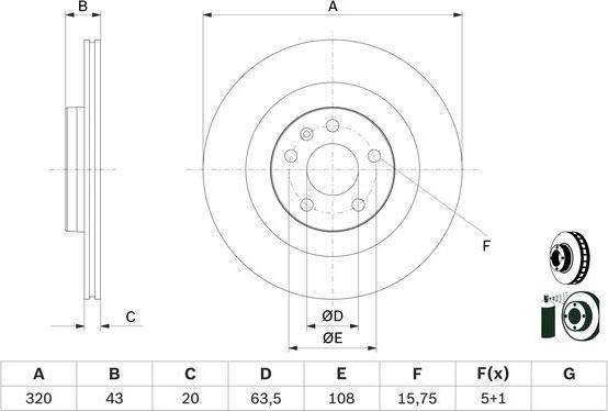 BOSCH 0 986 479 E87 - Тормозной диск autospares.lv