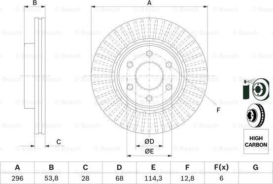 BOSCH 0 986 479 E35 - Тормозной диск autospares.lv