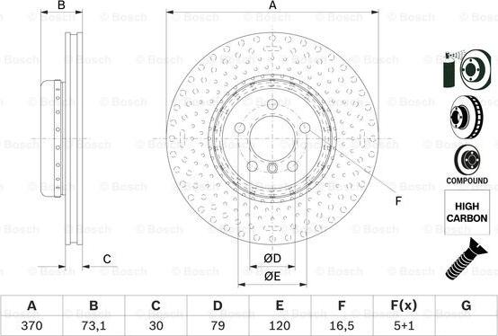 BOSCH 0 986 479 E21 - Тормозной диск autospares.lv