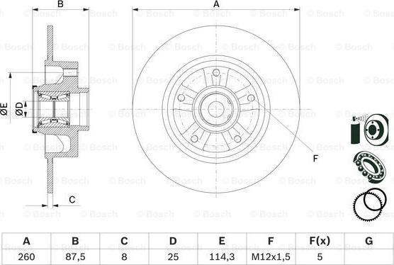 BOSCH 0 986 479 E79 - Тормозной диск autospares.lv