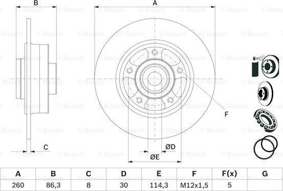 BOSCH 0 986 479 E78 - Тормозной диск autospares.lv