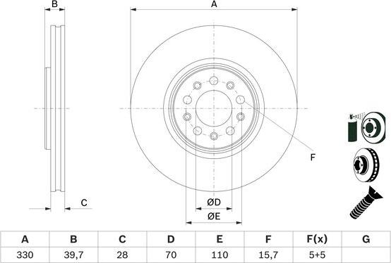 BOSCH 0 986 479 F66 - Тормозной диск autospares.lv