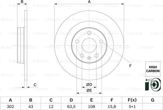 BOSCH 0 986 479 F31 - Тормозной диск autospares.lv