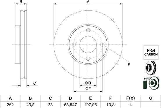 BOSCH 0 986 479 F70 - Тормозной диск autospares.lv