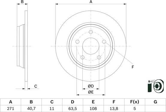 BOSCH 0 986 479 F78 - Тормозной диск autospares.lv