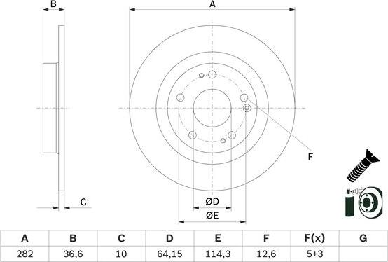 BOSCH 0 986 479 G90 - Тормозной диск autospares.lv