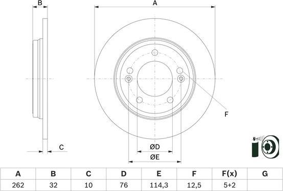 BOSCH 0 986 479 G29 - Тормозной диск autospares.lv