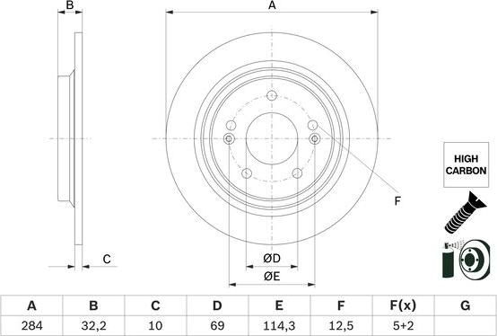 BOSCH 0 986 479 G77 - Тормозной диск autospares.lv