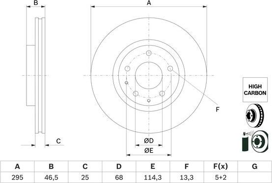 BOSCH 0 986 479 H23 - Тормозной диск autospares.lv