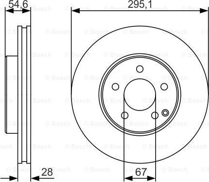 BOSCH 0 986 479 R99 - Тормозной диск autospares.lv