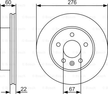 BOSCH 0 986 479 R95 - Тормозной диск autospares.lv