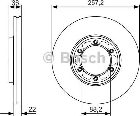 BOSCH 0 986 479 R42 - Тормозной диск autospares.lv