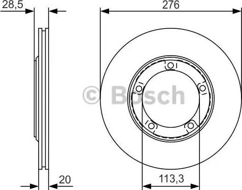 BOSCH 0 986 479 R59 - Тормозной диск autospares.lv