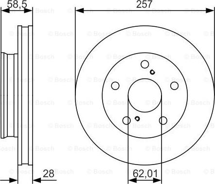 BOSCH 0 986 479 R53 - Тормозной диск autospares.lv