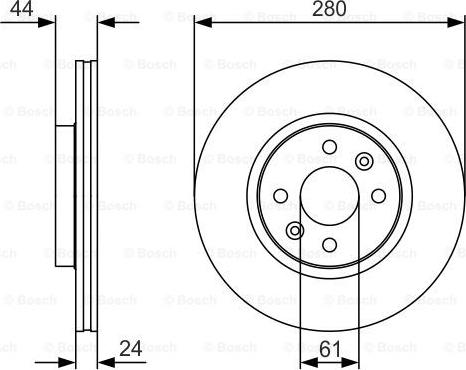 BOSCH 0 986 479 R67 - Тормозной диск autospares.lv