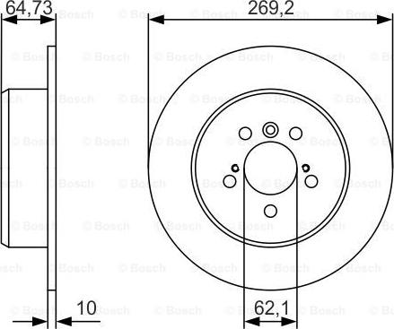 BOSCH 0 986 479 R00 - Тормозной диск autospares.lv