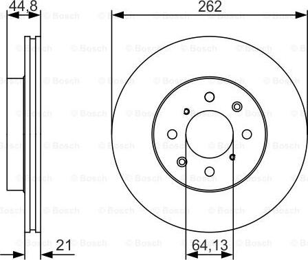 BOSCH 0 986 479 R80 - Тормозной диск autospares.lv